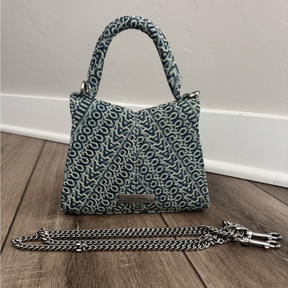 🎉SOLD🎉Marc Jacobs Monogram 2-way shoulder bag THE MINI TOP HANDLE Denim Bag - Picture 2 of 7
